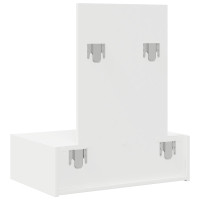 Produktbild för Smyckebord med låda Vit 60 x 40 x 70 cm Konstruerat trä