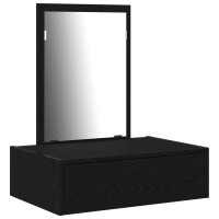 Produktbild för Smyckebord med låda Svart 60 x 40 x 70 cm Konstruerat trä