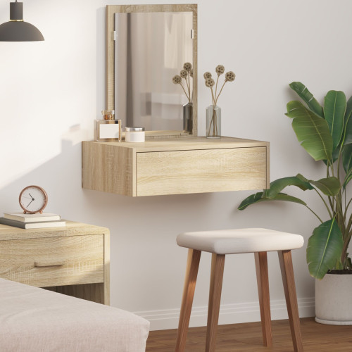 vidaXL Smyckebord med låda Brun 60 x 40 x 70 cm Konstruerat trä