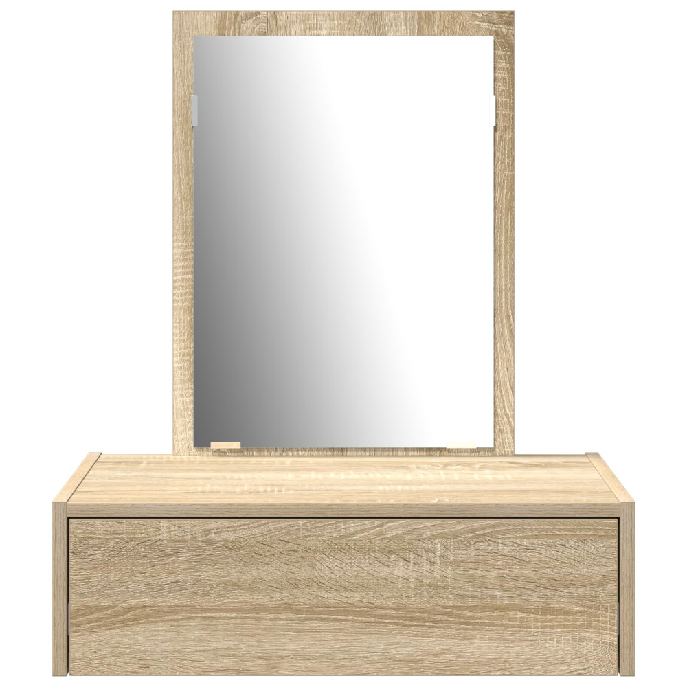 Produktbild för Smyckebord med låda Brun 60 x 40 x 70 cm Konstruerat trä