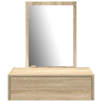Produktbild för Smyckebord med låda Brun 60 x 40 x 70 cm Konstruerat trä