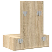 Produktbild för Smyckebord med låda Brun 60 x 40 x 70 cm Konstruerat trä