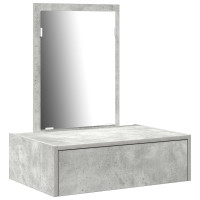 Produktbild för Smyckebord med låda Grå 60 x 40 x 70 cm Konstruerat trä