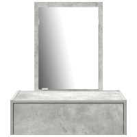 Produktbild för Smyckebord med låda Grå 60 x 40 x 70 cm Konstruerat trä