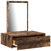 Produktbild för Smyckebord med låda Brun 60 x 40 x 70 cm Konstruerat trä