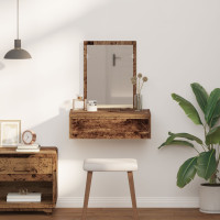 Produktbild för Smyckebord med låda Brun 60 x 40 x 70 cm Konstruerat trä