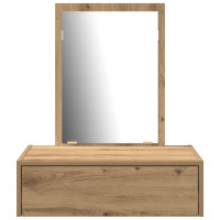 Produktbild för Smyckebord med låda Brun 60 x 40 x 70 cm Konstruerat trä