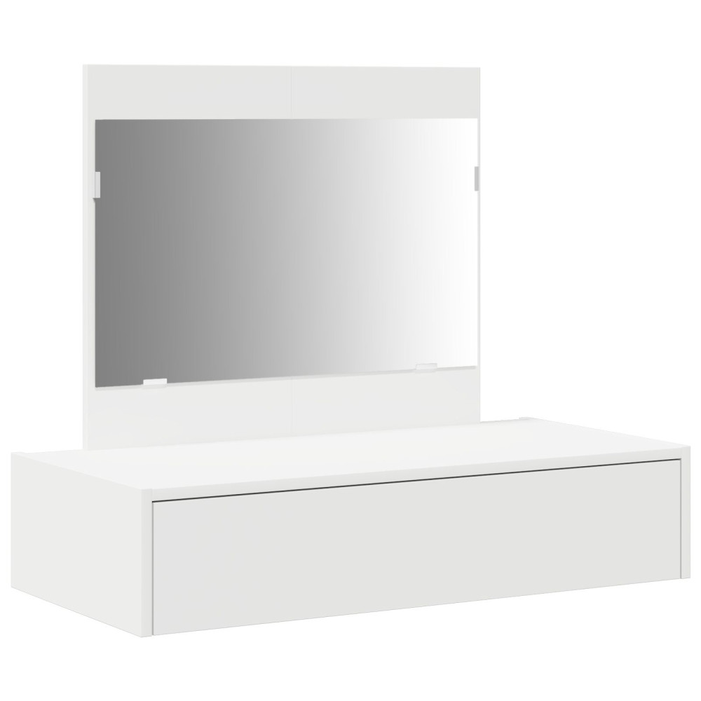 Produktbild för Smyckebord med låda Vit 83 x 40 x 70 cm Konstruerat trä