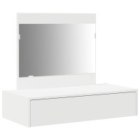 Produktbild för Smyckebord med låda Vit 83 x 40 x 70 cm Konstruerat trä