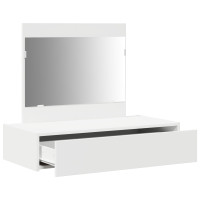 Produktbild för Smyckebord med låda Vit 83 x 40 x 70 cm Konstruerat trä