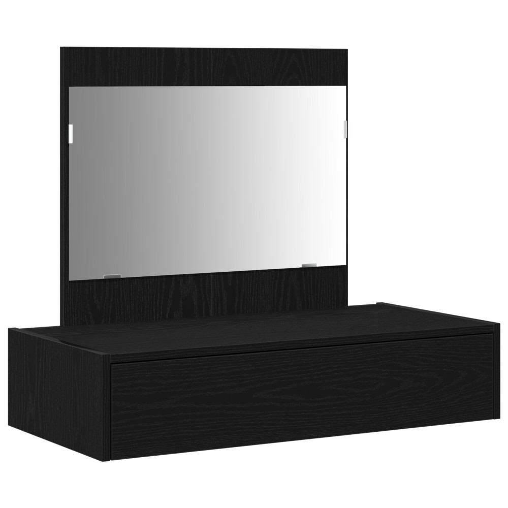 Produktbild för Smyckebord med låda Svart 83 x 40 x 70 cm Konstruerat trä
