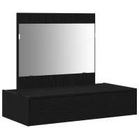 Produktbild för Smyckebord med låda Svart 83 x 40 x 70 cm Konstruerat trä