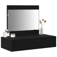 Produktbild för Smyckebord med låda Svart 83 x 40 x 70 cm Konstruerat trä