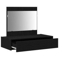 Produktbild för Smyckebord med låda Svart 83 x 40 x 70 cm Konstruerat trä