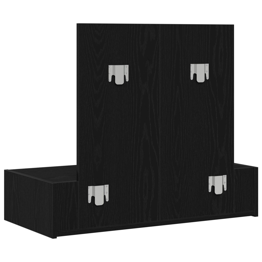 Produktbild för Smyckebord med låda Svart 83 x 40 x 70 cm Konstruerat trä