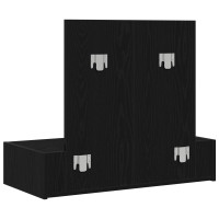 Produktbild för Smyckebord med låda Svart 83 x 40 x 70 cm Konstruerat trä