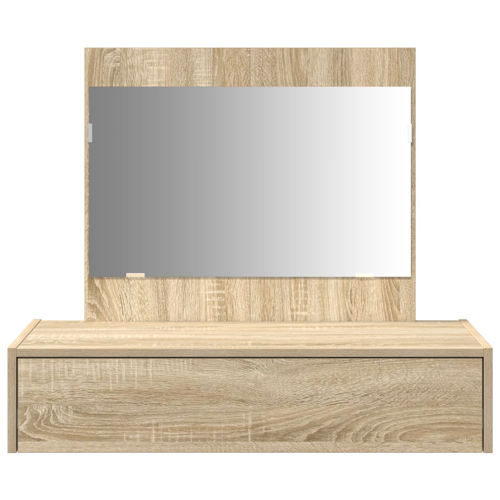 Produktbild för Smyckebord med låda Brun 83 x 40 x 70 cm Konstruerat trä