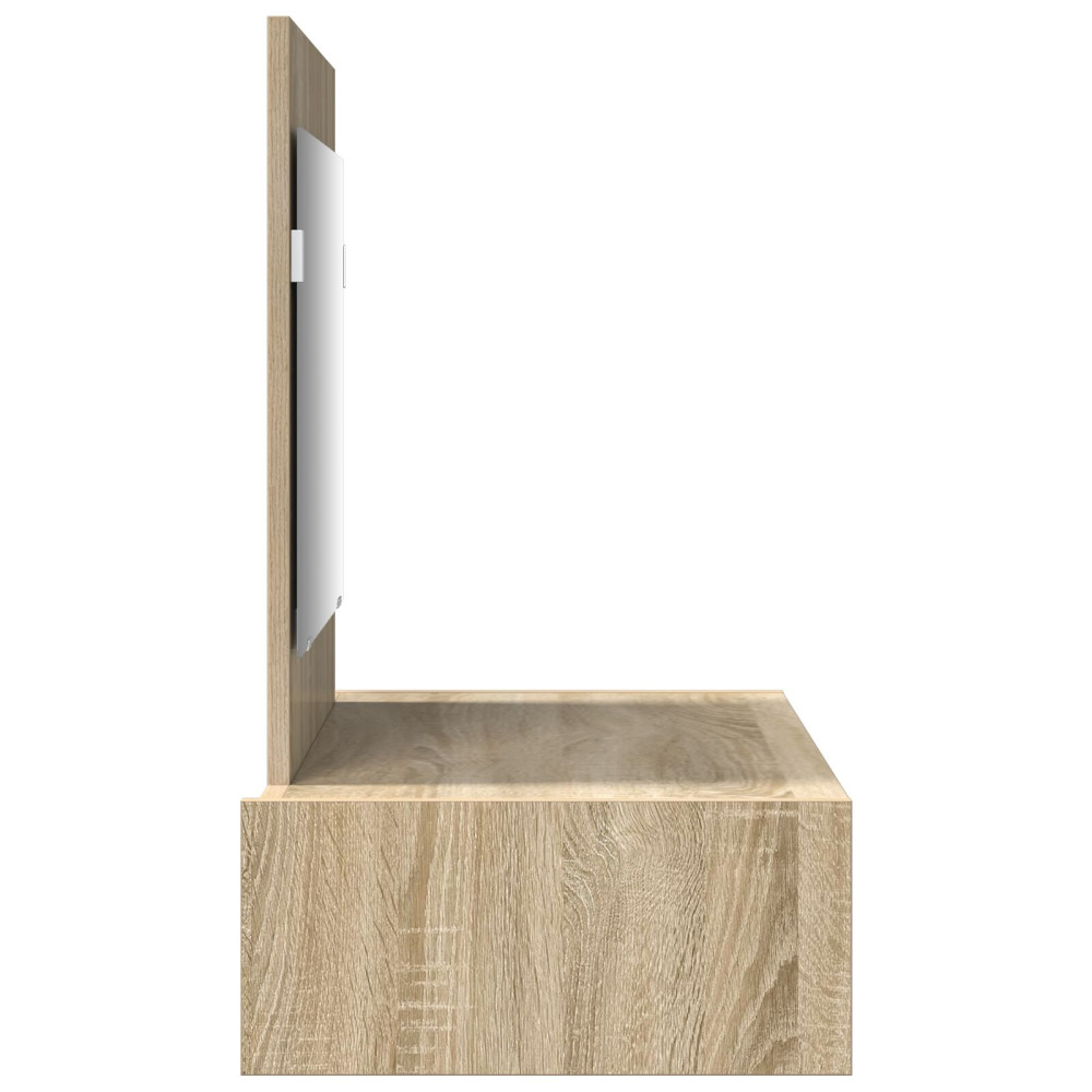 Produktbild för Smyckebord med låda Brun 83 x 40 x 70 cm Konstruerat trä
