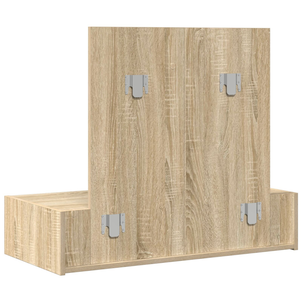 Produktbild för Smyckebord med låda Brun 83 x 40 x 70 cm Konstruerat trä