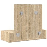 Produktbild för Smyckebord med låda Brun 83 x 40 x 70 cm Konstruerat trä