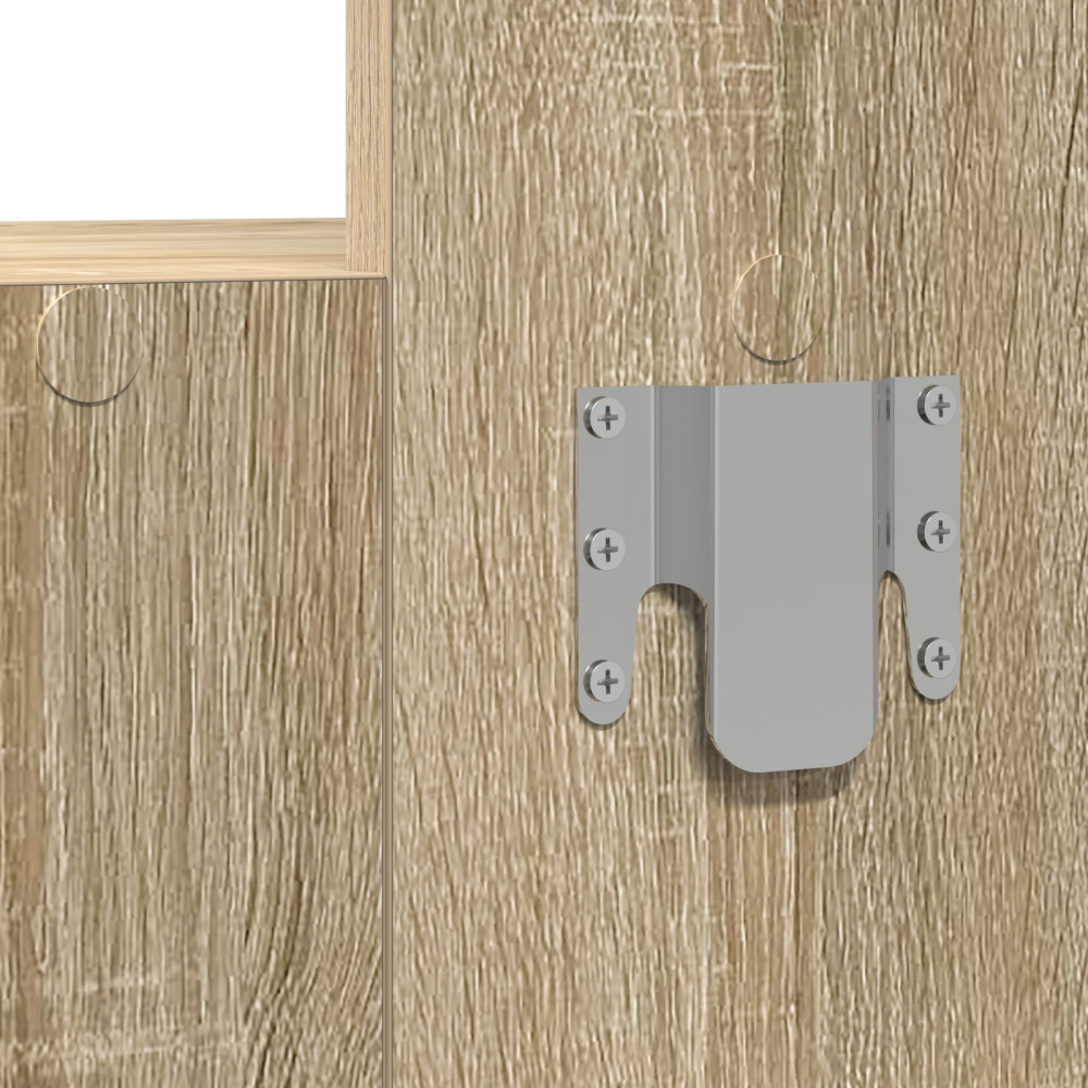 Produktbild för Smyckebord med låda Brun 83 x 40 x 70 cm Konstruerat trä