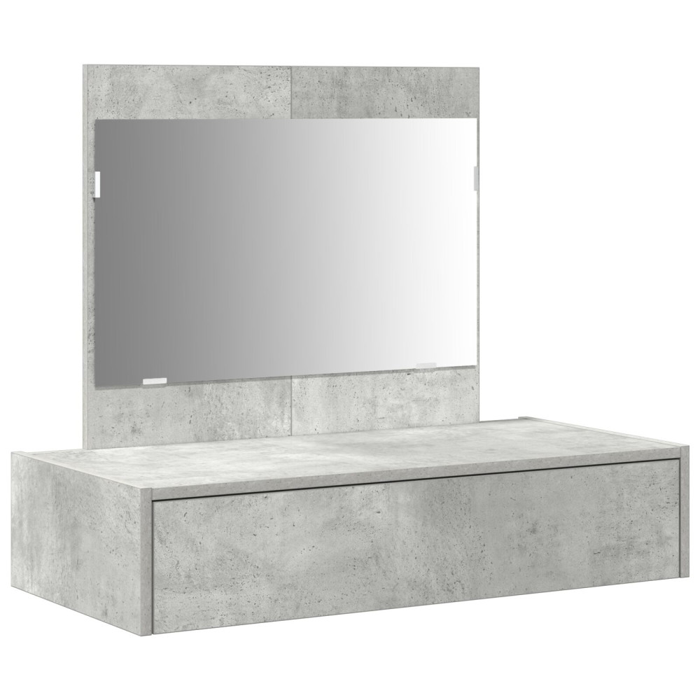 Produktbild för Smyckebord med låda Grå 83 x 40 x 70 cm Konstruerat trä