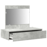 Produktbild för Smyckebord med låda Grå 83 x 40 x 70 cm Konstruerat trä