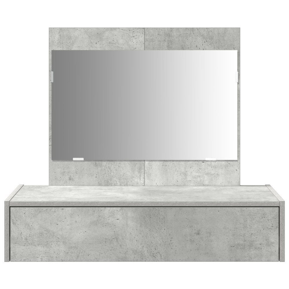 Produktbild för Smyckebord med låda Grå 83 x 40 x 70 cm Konstruerat trä