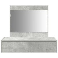 Produktbild för Smyckebord med låda Grå 83 x 40 x 70 cm Konstruerat trä