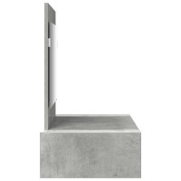 Produktbild för Smyckebord med låda Grå 83 x 40 x 70 cm Konstruerat trä