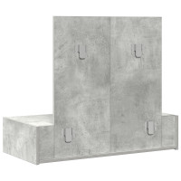 Produktbild för Smyckebord med låda Grå 83 x 40 x 70 cm Konstruerat trä