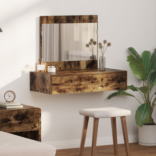 vidaXL Smyckebord med låda Brun 83 x 40 x 70 cm Konstruerat trä