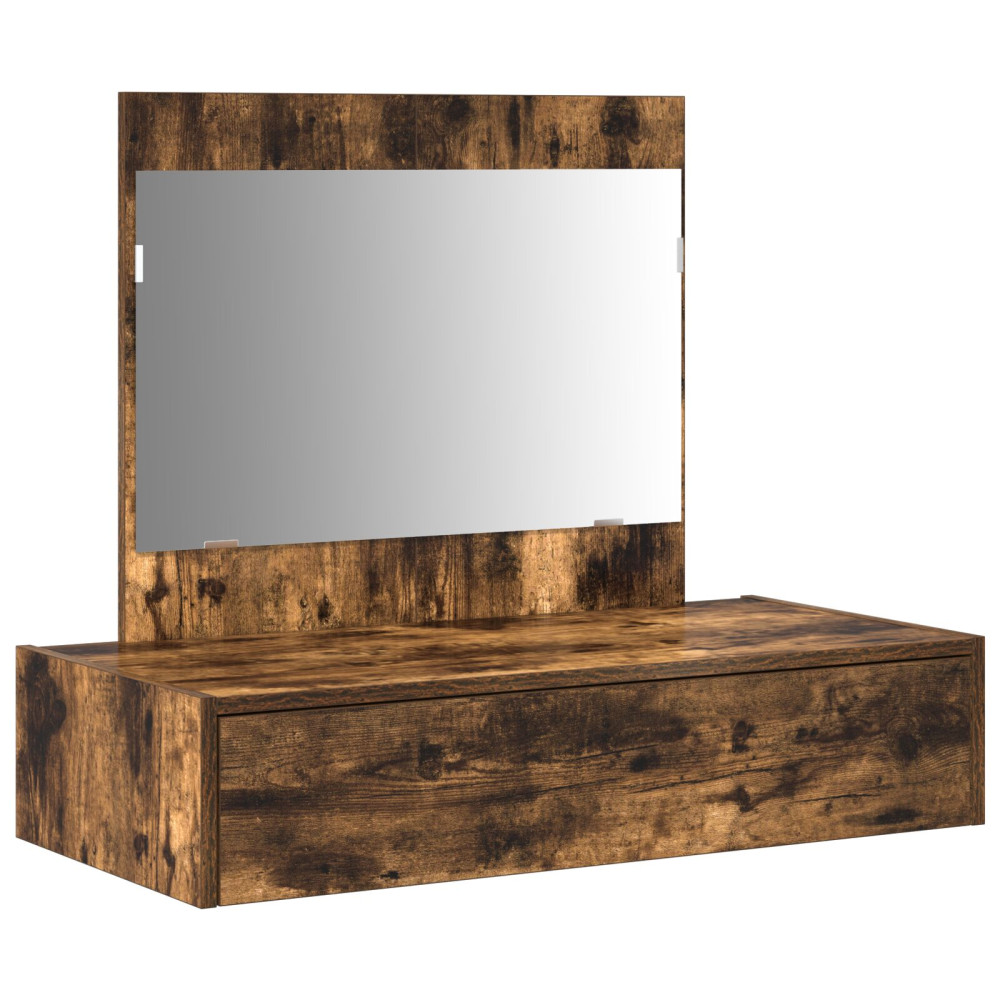 Produktbild för Smyckebord med låda Brun 83 x 40 x 70 cm Konstruerat trä