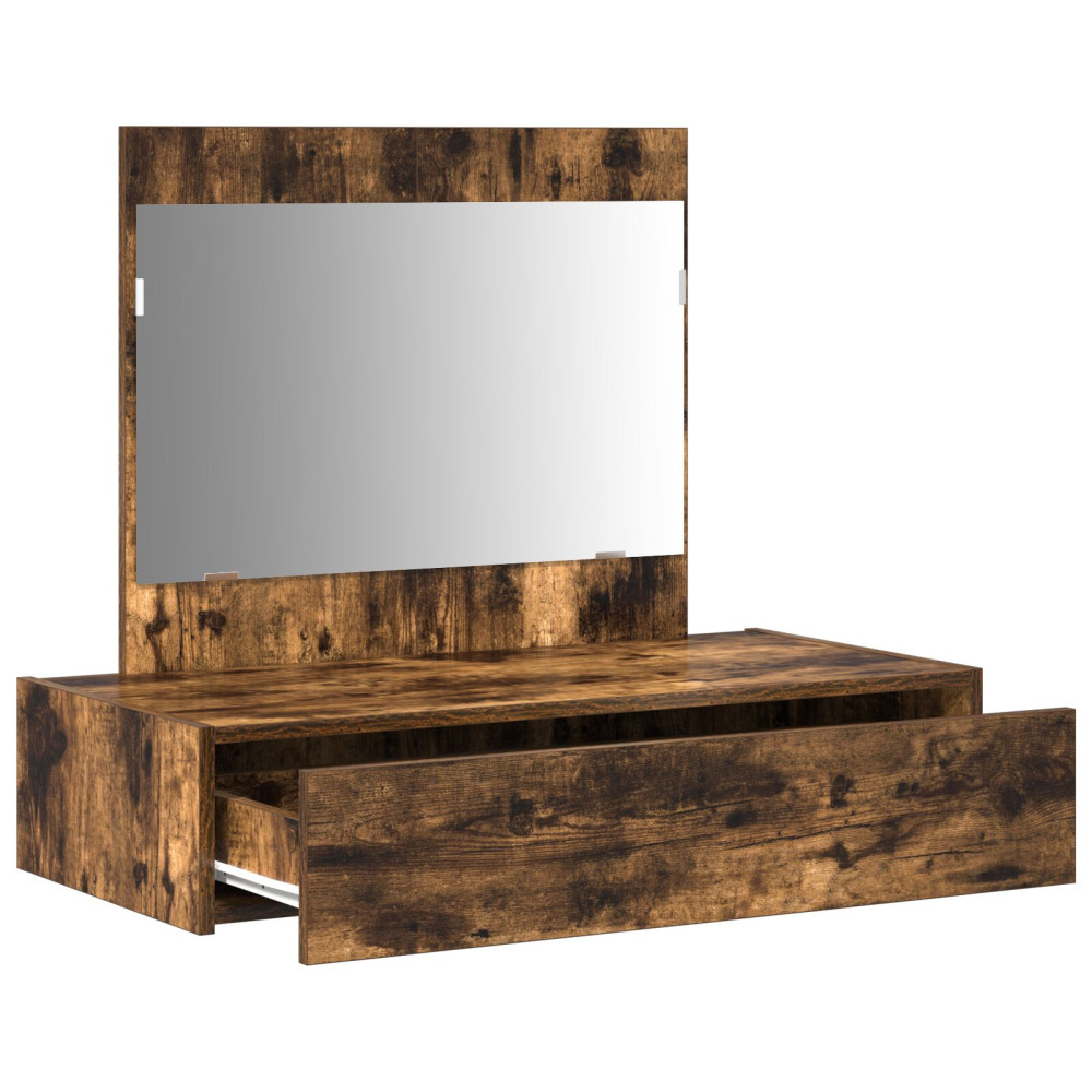 Produktbild för Smyckebord med låda Brun 83 x 40 x 70 cm Konstruerat trä