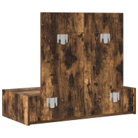 Produktbild för Smyckebord med låda Brun 83 x 40 x 70 cm Konstruerat trä