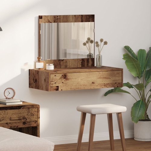 vidaXL Smyckebord med låda Brun 83 x 40 x 70 cm Konstruerat trä