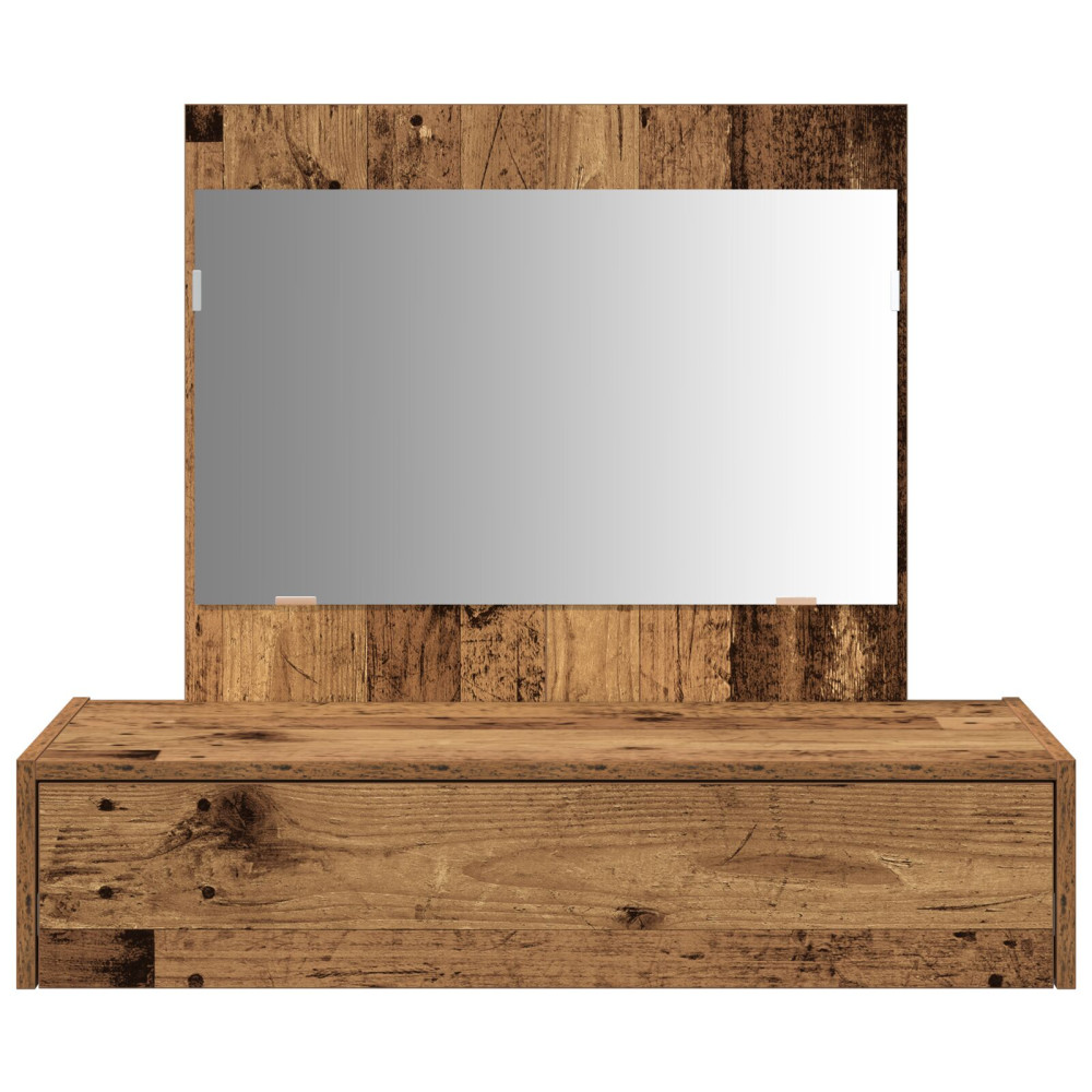 Produktbild för Smyckebord med låda Brun 83 x 40 x 70 cm Konstruerat trä