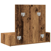 Produktbild för Smyckebord med låda Brun 83 x 40 x 70 cm Konstruerat trä