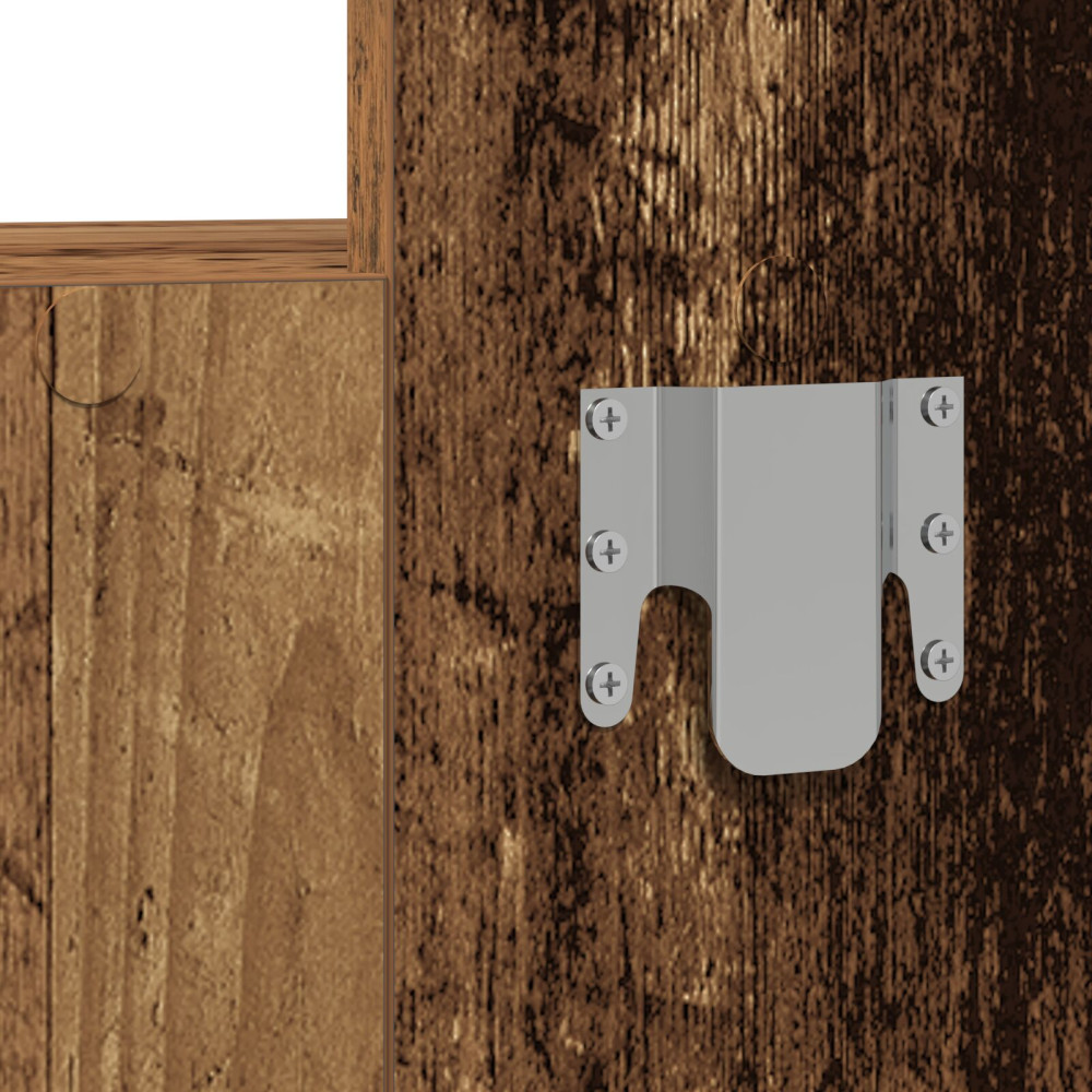 Produktbild för Smyckebord med låda Brun 83 x 40 x 70 cm Konstruerat trä
