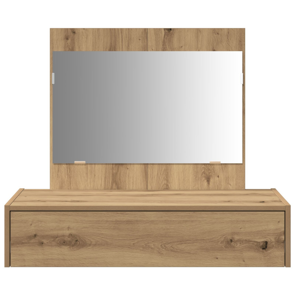 Produktbild för Smyckebord med låda Brun 83 x 40 x 70 cm Konstruerat trä