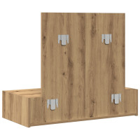 Produktbild för Smyckebord med låda Brun 83 x 40 x 70 cm Konstruerat trä