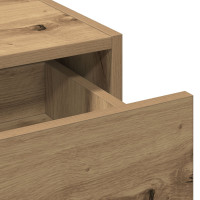 Produktbild för Smyckebord med låda Brun 83 x 40 x 70 cm Konstruerat trä