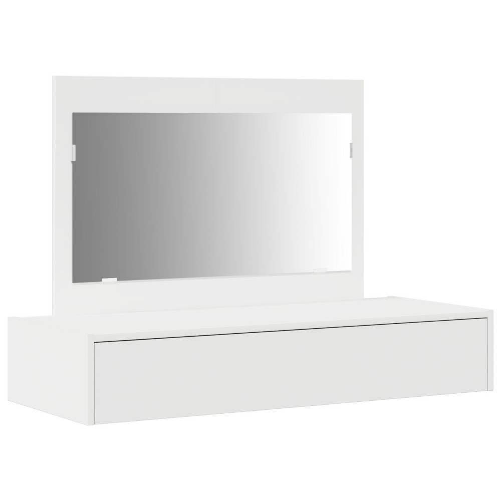 Produktbild för Smyckebord med låda Vit 100 x 40 x 70 cm Konstruerat trä