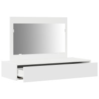 Produktbild för Smyckebord med låda Vit 100 x 40 x 70 cm Konstruerat trä