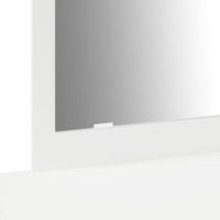 Produktbild för Smyckebord med låda Vit 100 x 40 x 70 cm Konstruerat trä