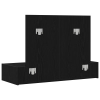 Produktbild för Smyckebord med låda Svart 100 x 40 x 70 cm Konstruerat trä
