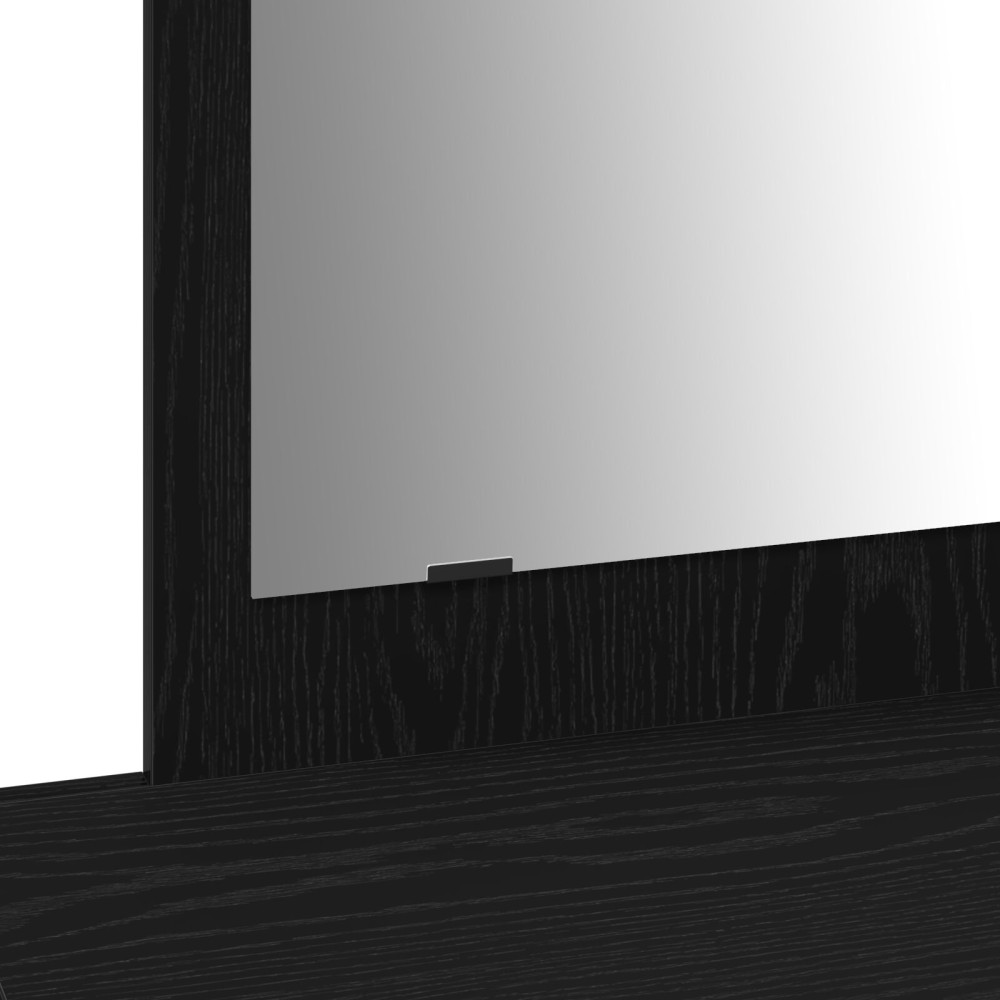 Produktbild för Smyckebord med låda Svart 100 x 40 x 70 cm Konstruerat trä