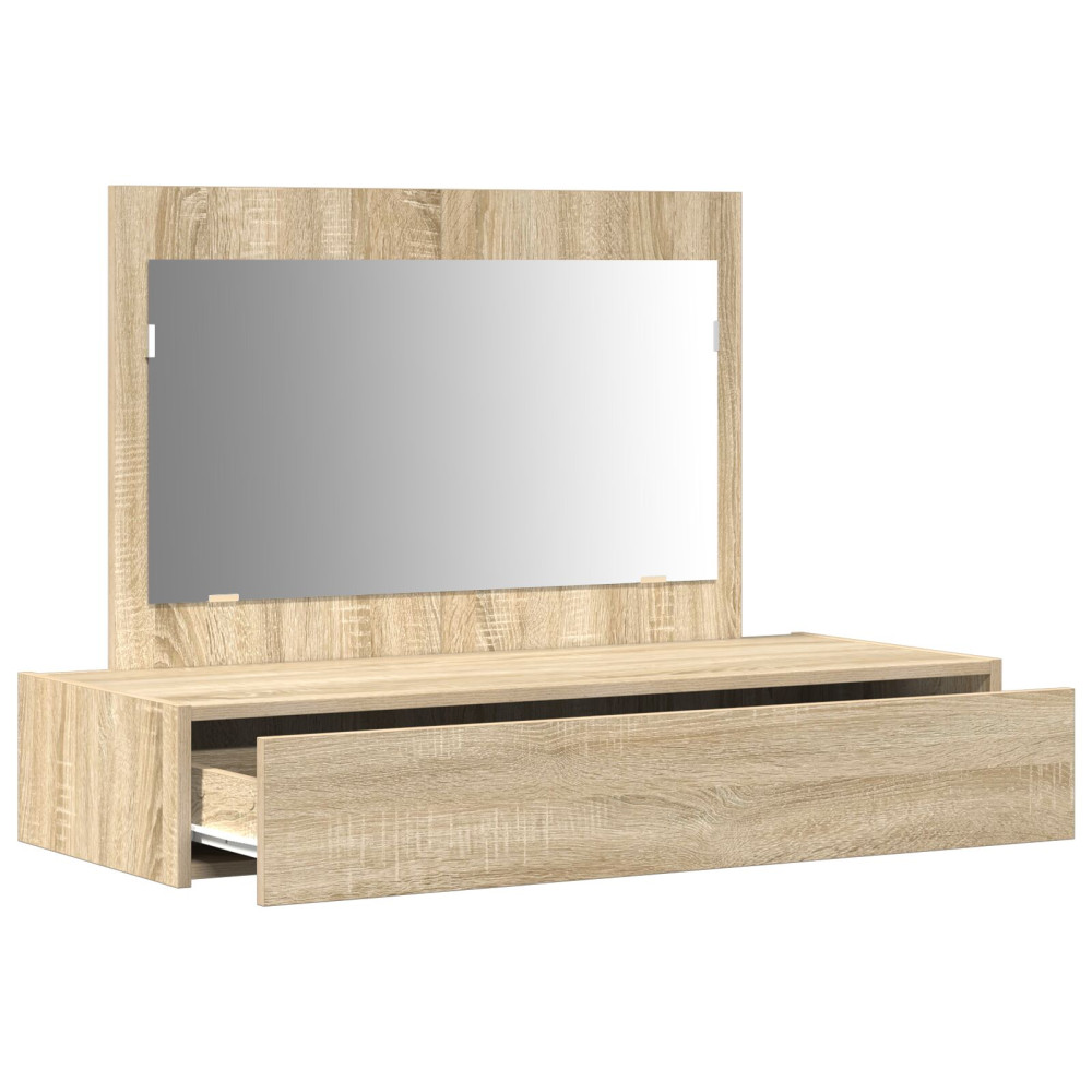 Produktbild för Smyckebord med låda Brun 100 x 40 x 70 cm Konstruerat trä