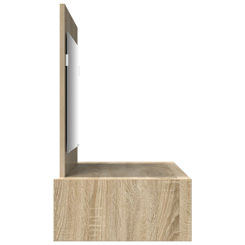 Produktbild för Smyckebord med låda Brun 100 x 40 x 70 cm Konstruerat trä
