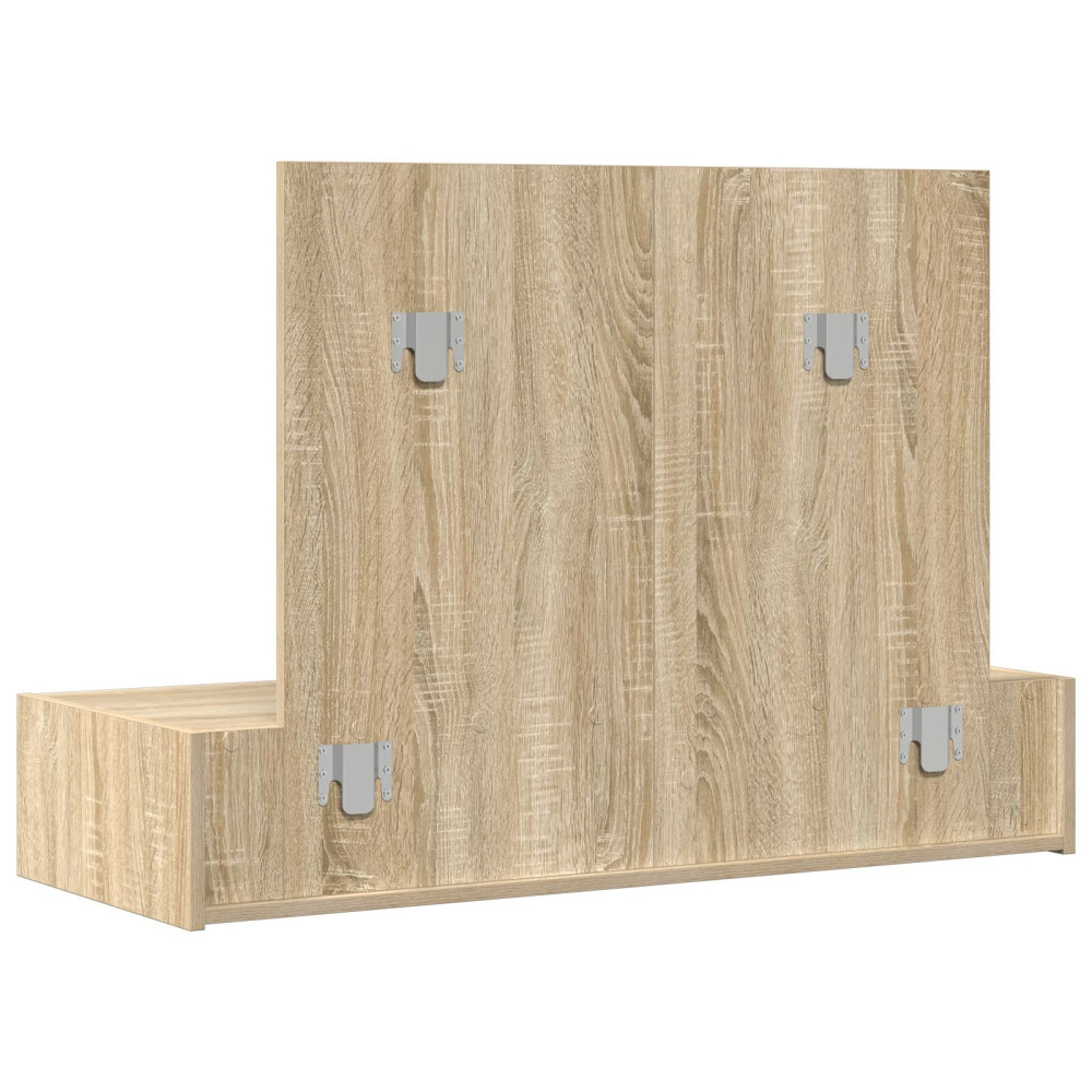 Produktbild för Smyckebord med låda Brun 100 x 40 x 70 cm Konstruerat trä